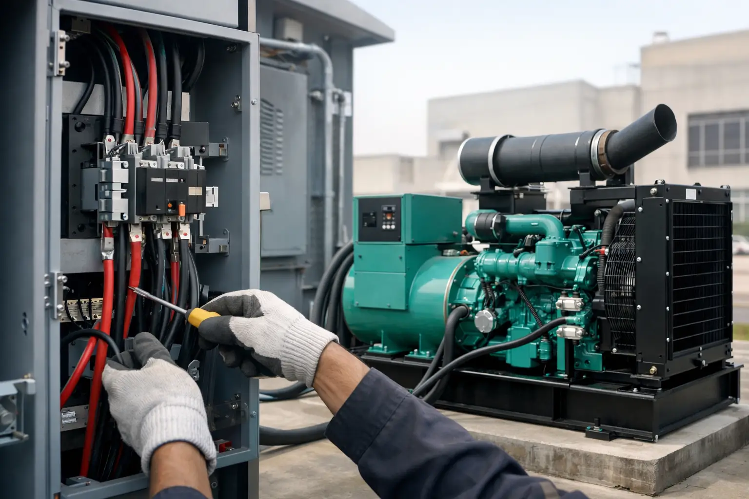 Generator ATS Installation for Critical Power