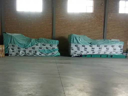 2 Cummins C1675D5A 1675kVA 3 phase open-type diesel generator sets arriving at the storage facility in Libya, North Africa