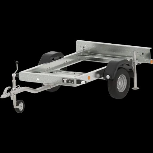 Knott braked single axle trailer with internal mounting for generator sets up to 1300kg